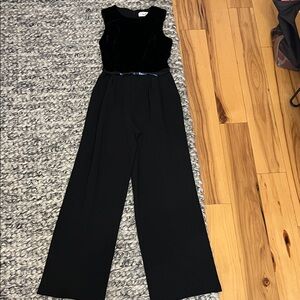 Eliza J Black Velvet Jumpsuit